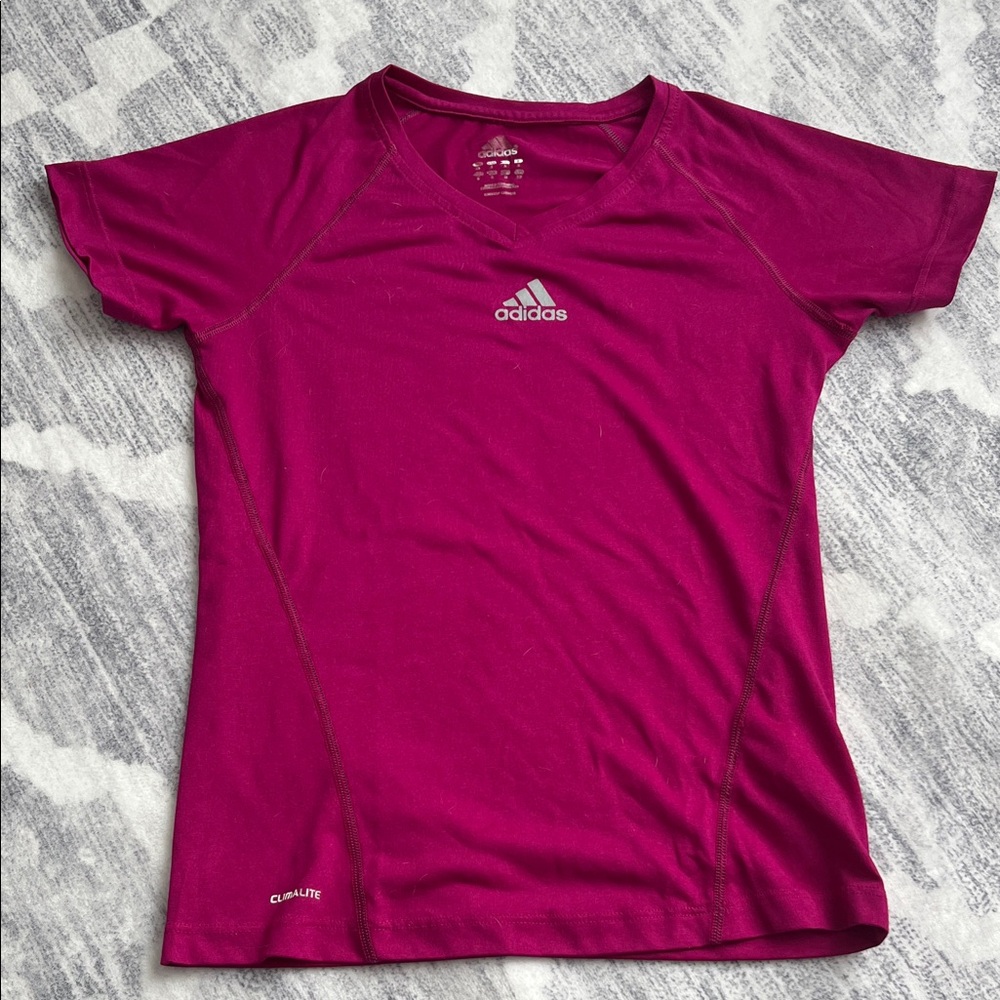 Adidas Magenta Performance Tee